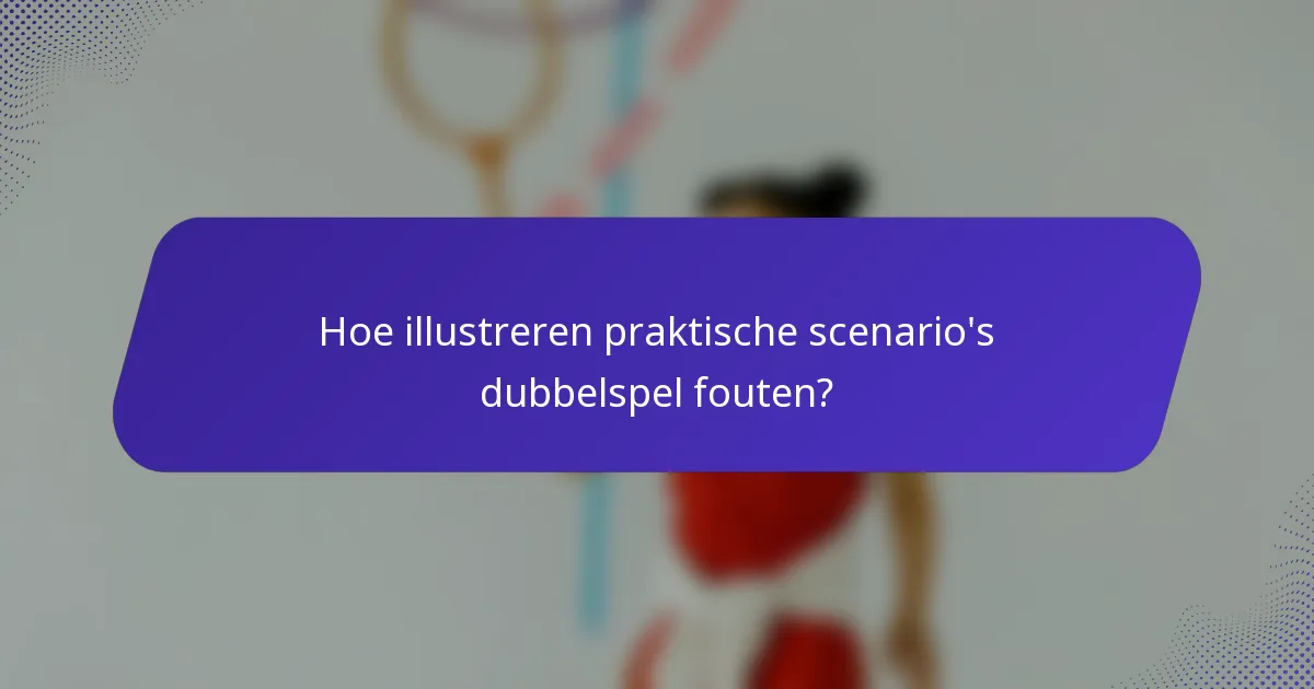 Hoe illustreren praktische scenario's dubbelspel fouten?