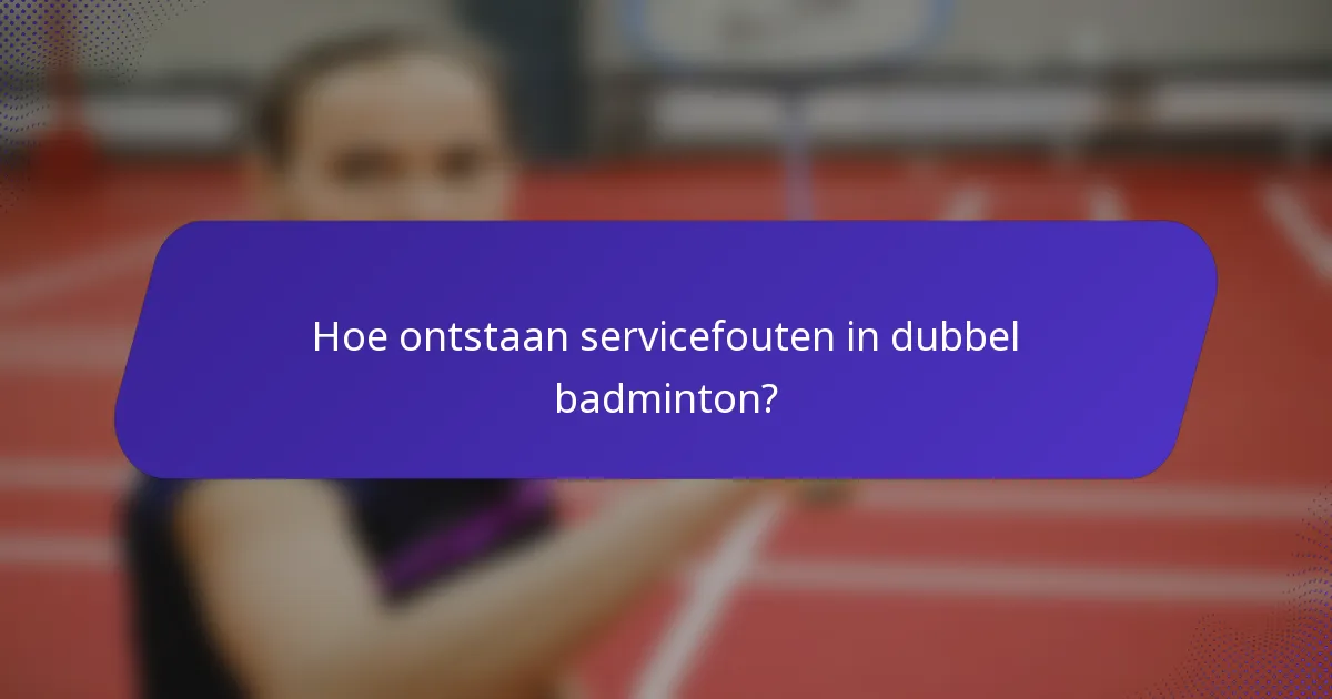 Hoe ontstaan servicefouten in dubbel badminton?