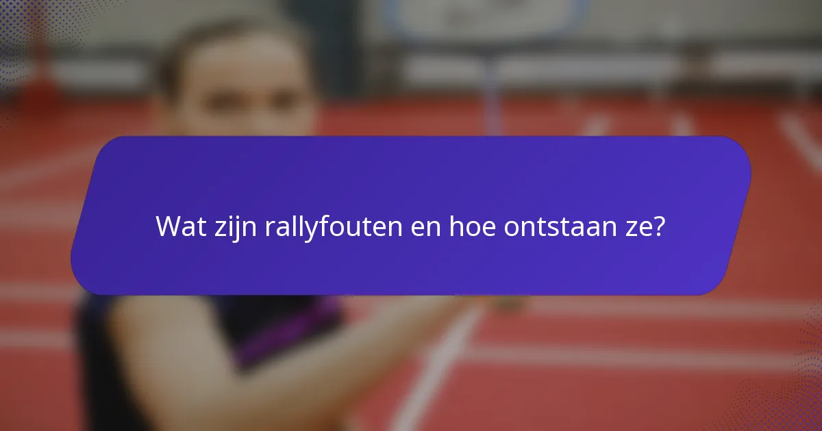 Wat zijn rallyfouten en hoe ontstaan ze?